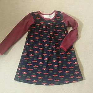 Hanna Andersson blue and red flower striped sleeve